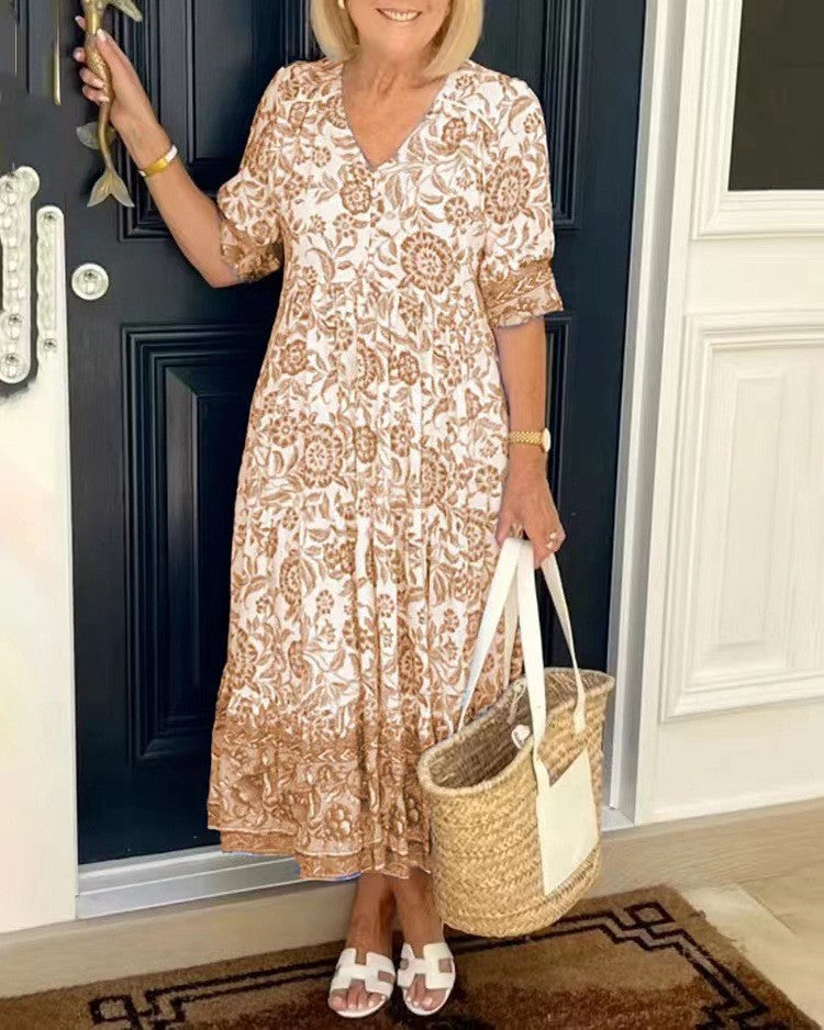 Sofía | Vestido Floral Elegante Escote en V