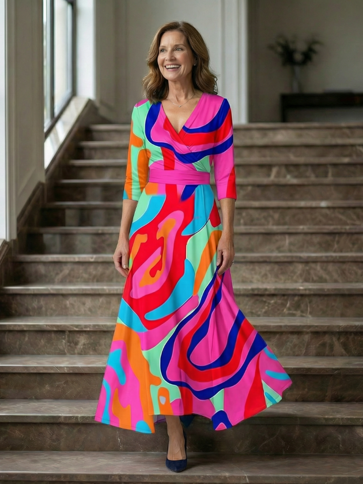 Juana | Vestido midi con escote cruzado