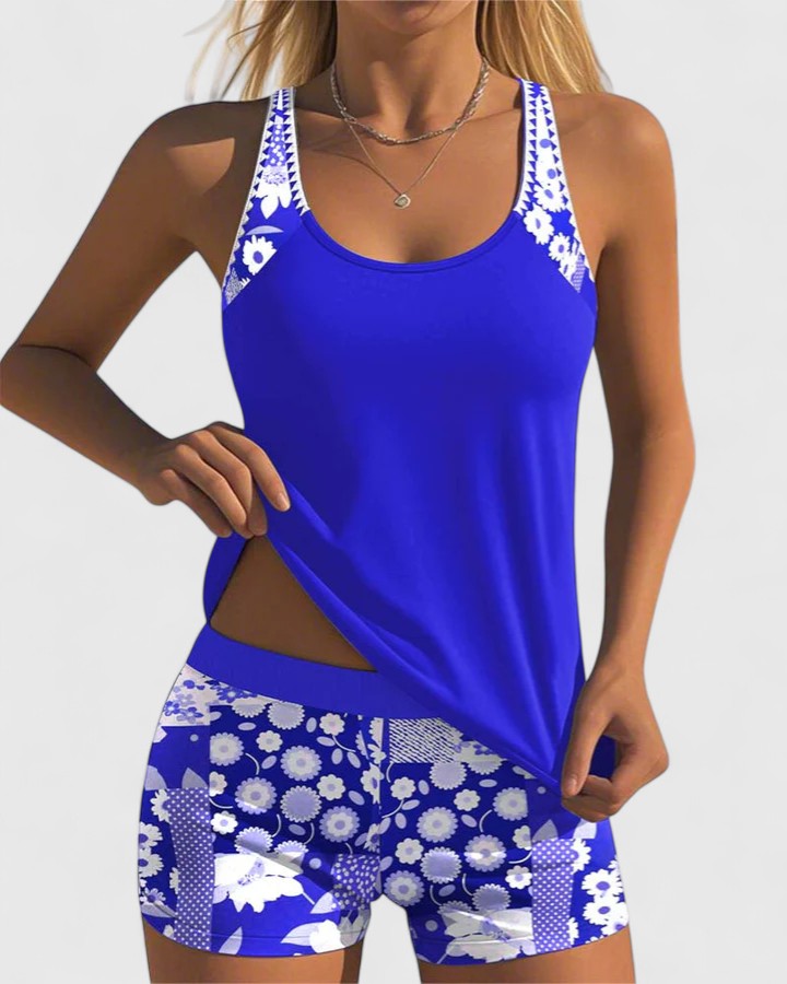 Triana | Tankini Floral Deportivo