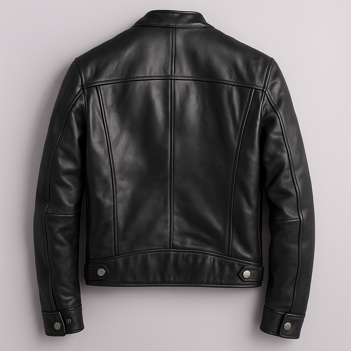 RECIO | Chaqueta vintage de piel con cremallera
