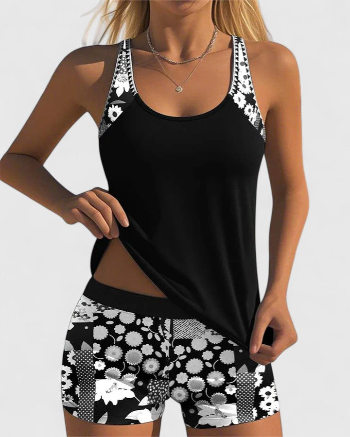 Triana | Tankini Floral Deportivo