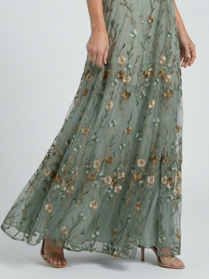 Ana | Vestido maxi halter floral
