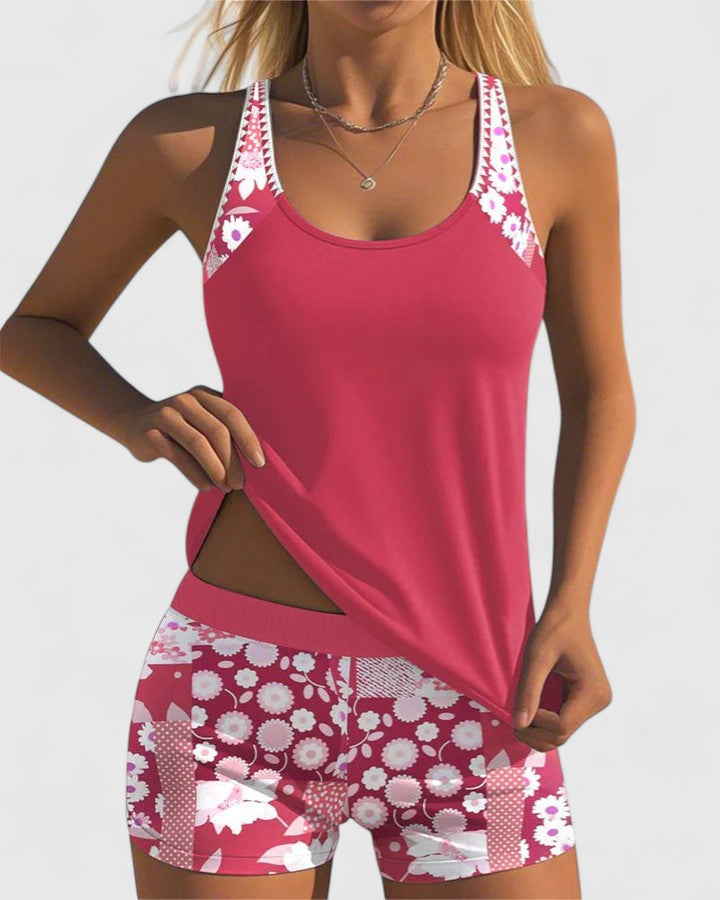 Triana | Tankini Floral Deportivo