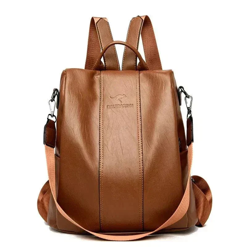 Mochila de PU de cuero premium y segura