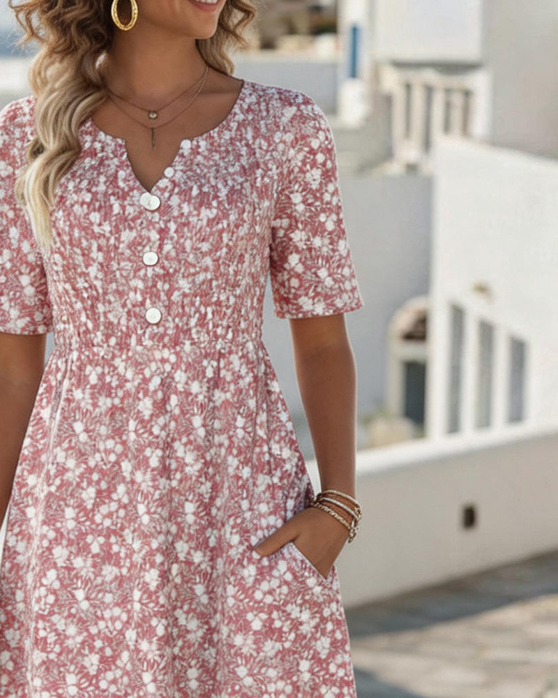 Carmen | Vestido Midi Floral Suelto y Ligero