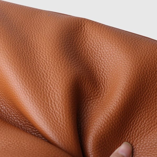 Bolso de hombro liso y unicolor de cuero genuino