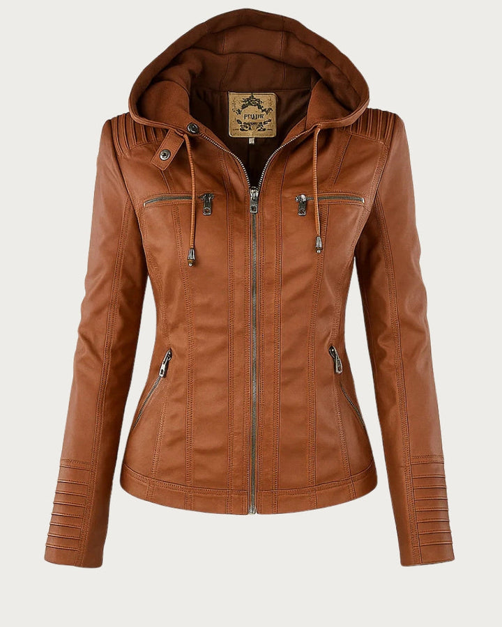 MÓNICA | Chaqueta de cuero otoñal