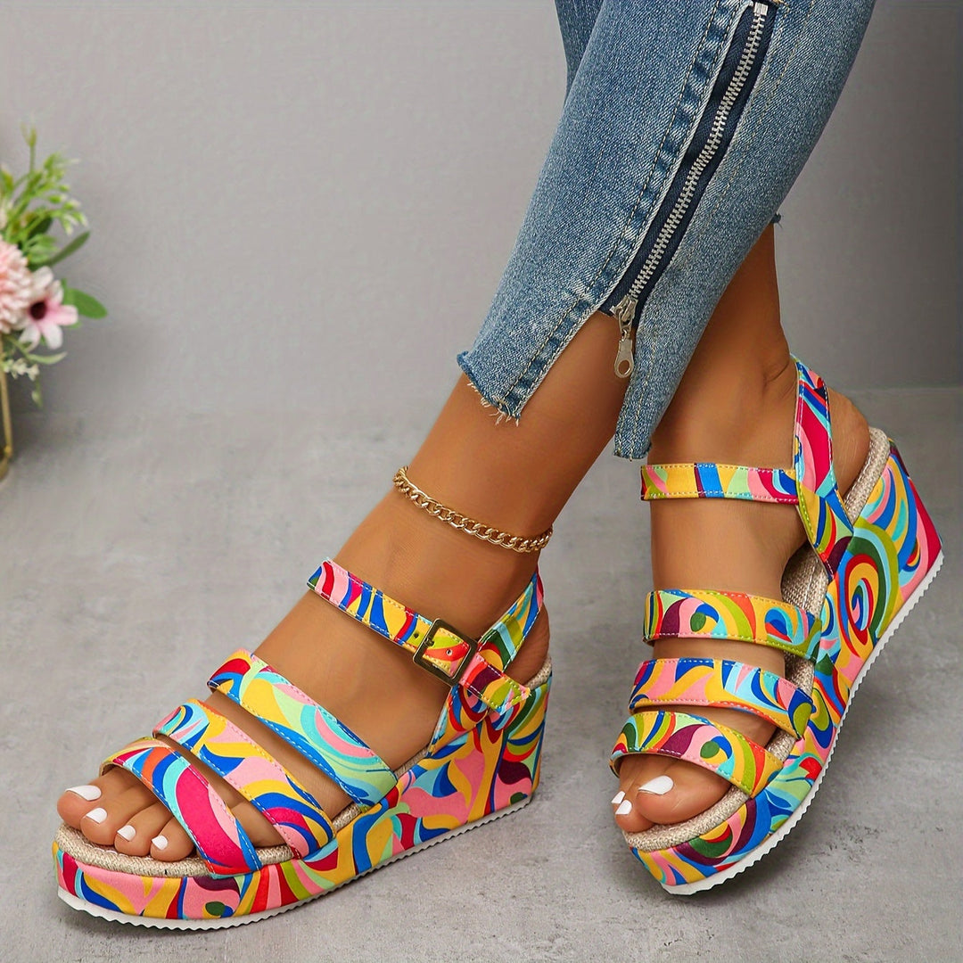 Selora | Sandalias de Plataforma con Tira en el Tobillo
