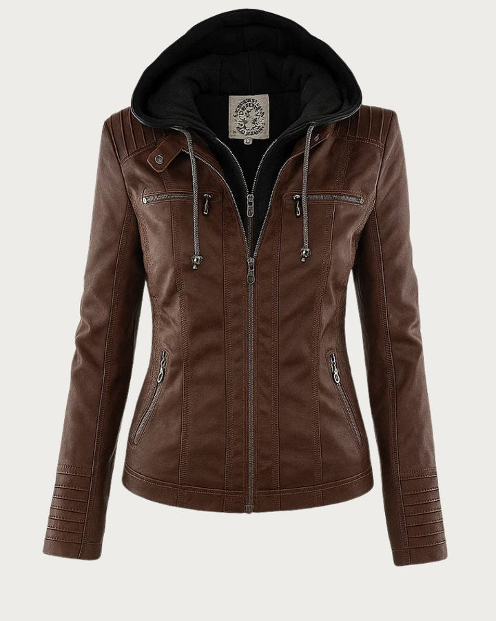 MÓNICA | Chaqueta de cuero otoñal