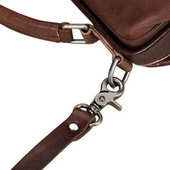 Bolso de hombro de cuero auténtico para damas