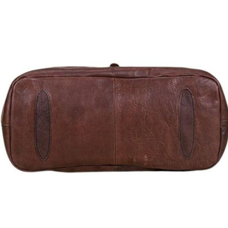 Bolso de hombro de cuero auténtico para damas