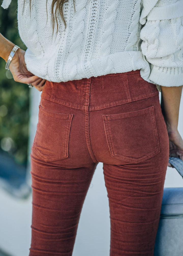 CHLOE | Pantalones acampanados de pana