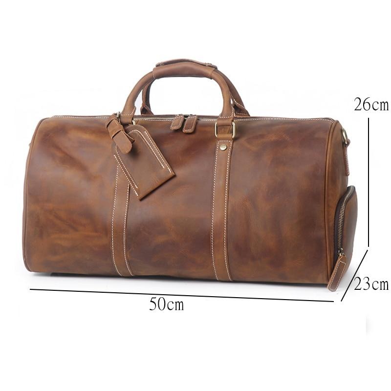 Bolsa de viaje de cuero auténtico