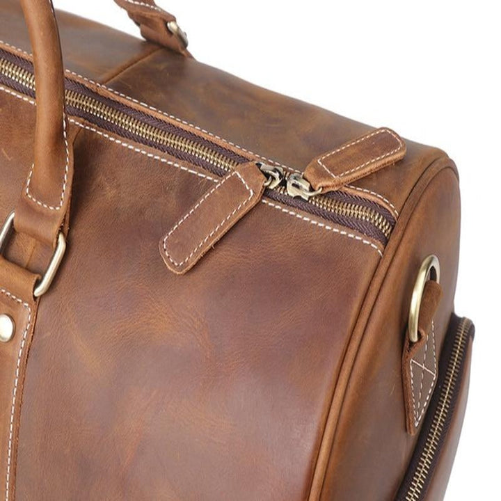 Bolsa de viaje de cuero auténtico