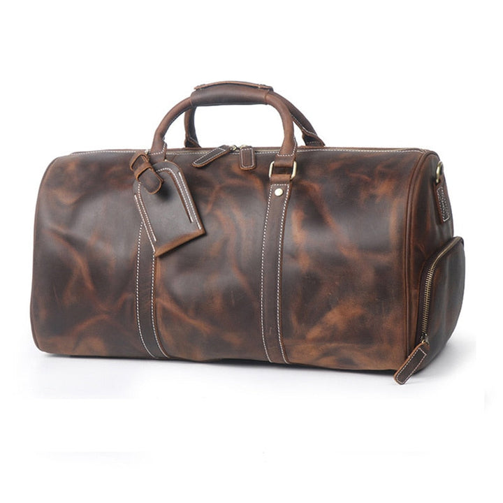 Bolsa de viaje de cuero auténtico