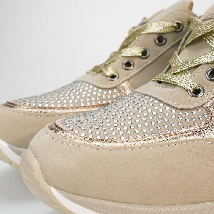 Prisella | Zapatillas modernas de mujer con cordones | Cuña