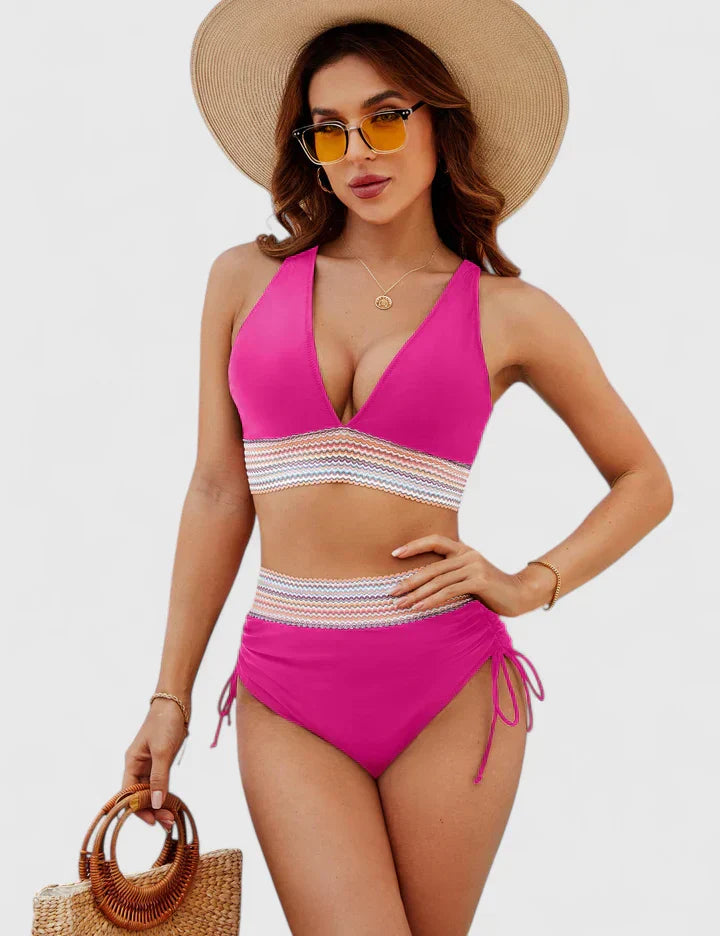 Bohème | Bikini Halter con Crochet y Cintura Alta