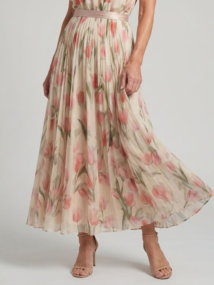 Reyna | Vestido midi halter floral