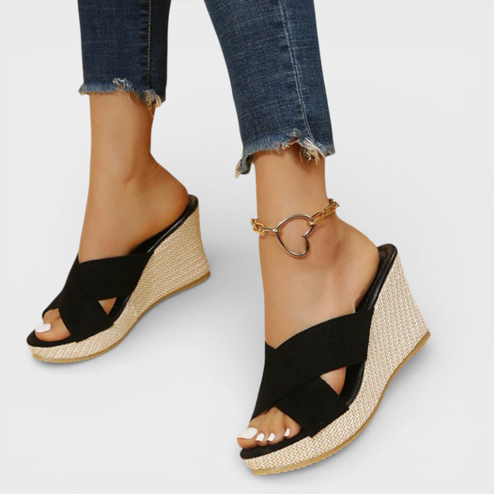 Sandalias Cuña Mujer Plataforma Tiras