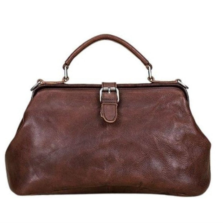 Bolso de hombro de cuero auténtico para damas