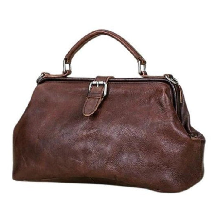 Bolso de hombro de cuero auténtico para damas