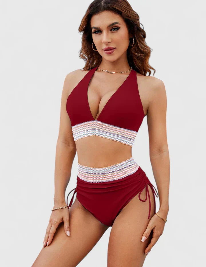 Bohème | Bikini Halter con Crochet y Cintura Alta