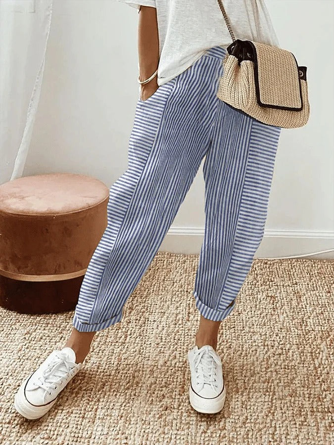 Lore | Pantalón de Rayas Cómodo y Elegante