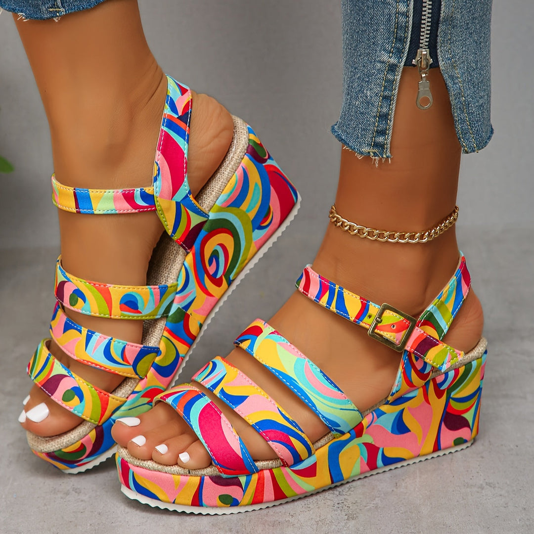 Selora | Sandalias de Plataforma con Tira en el Tobillo