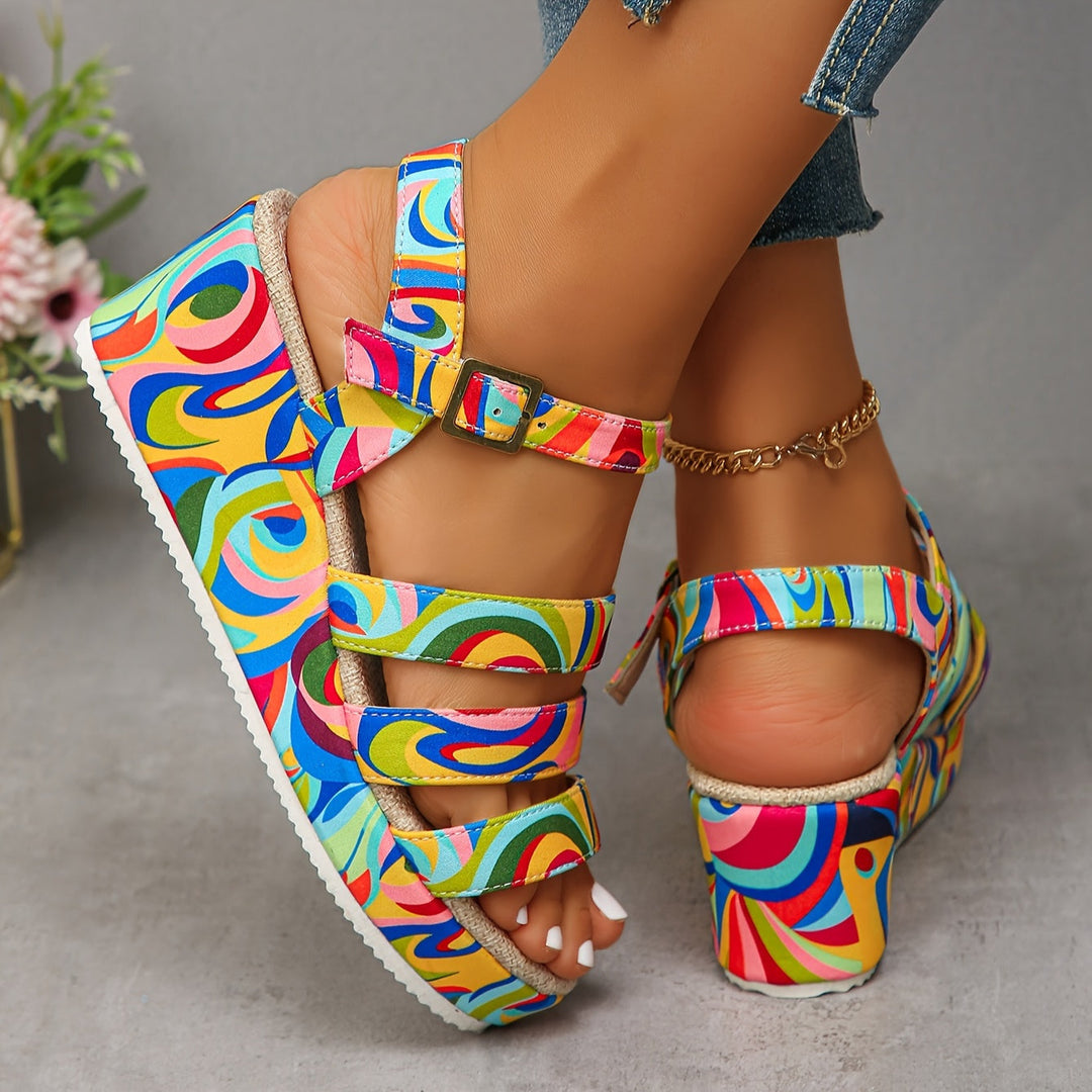 Selora | Sandalias de Plataforma con Tira en el Tobillo
