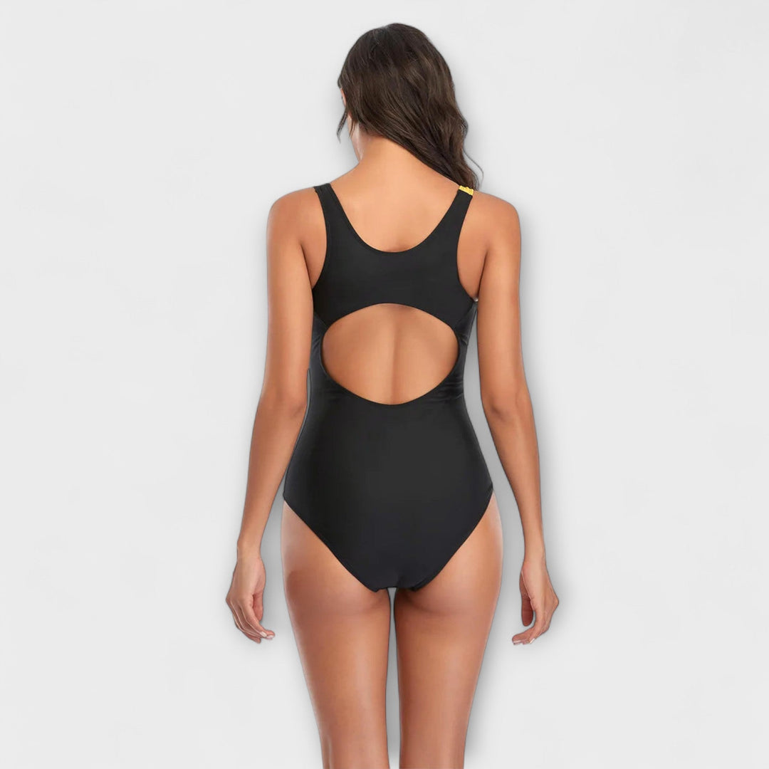 Aqua | Bañador Deportivo Bicolor con Rayas Diagonales