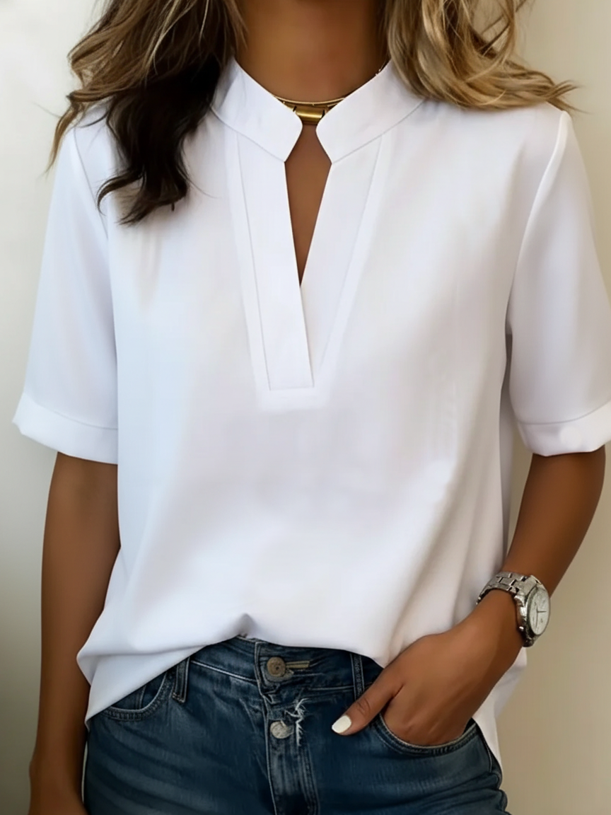 Élise | Blusa Elegante con Cuello Refinado
