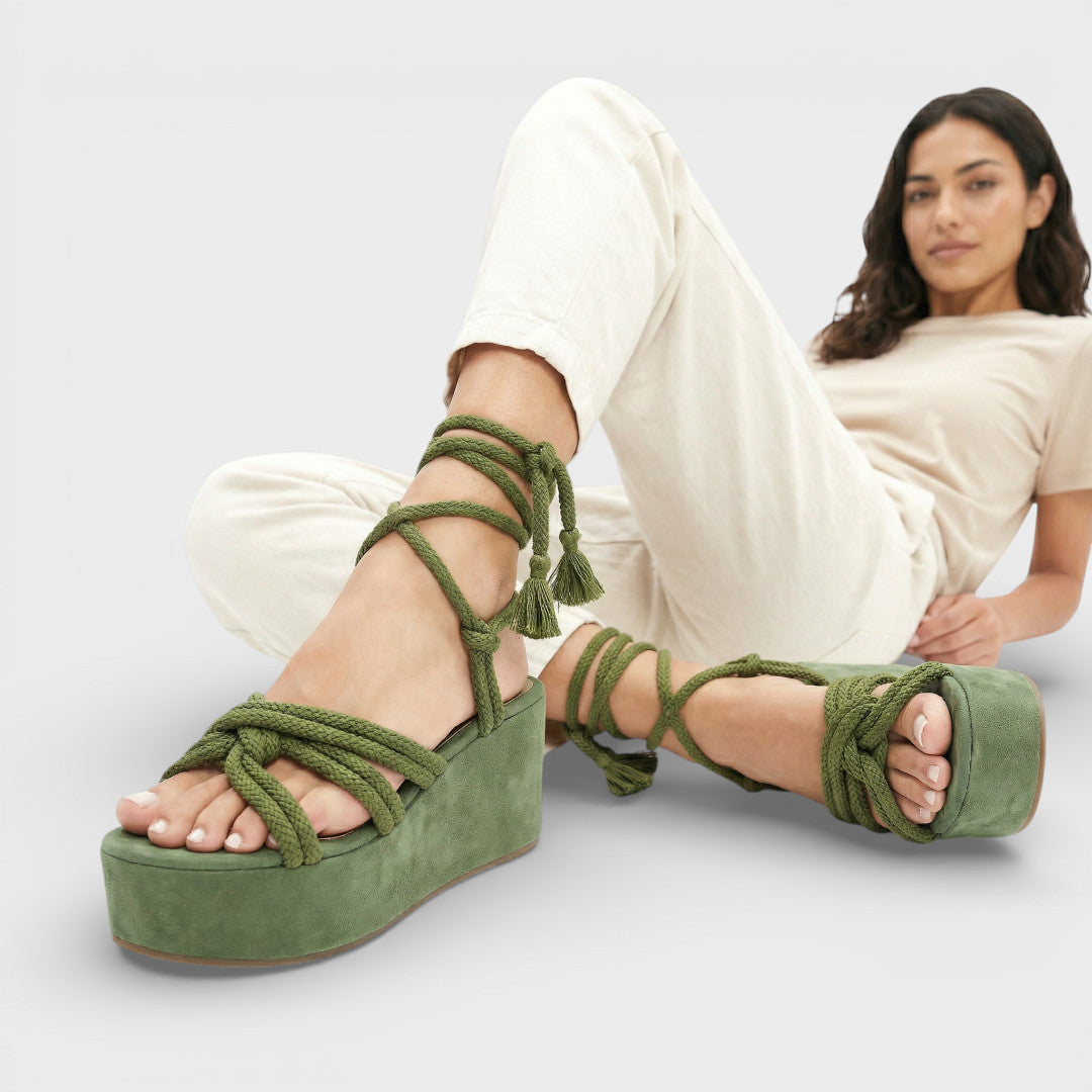 Sandalias Cuña Plataforma Mujer