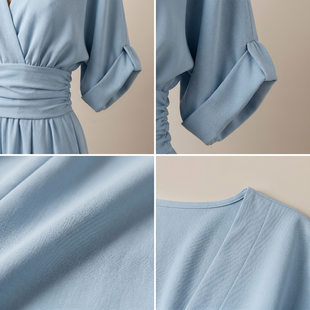 Mia | Mono Elegante de Cuello en V con Cintura Alta