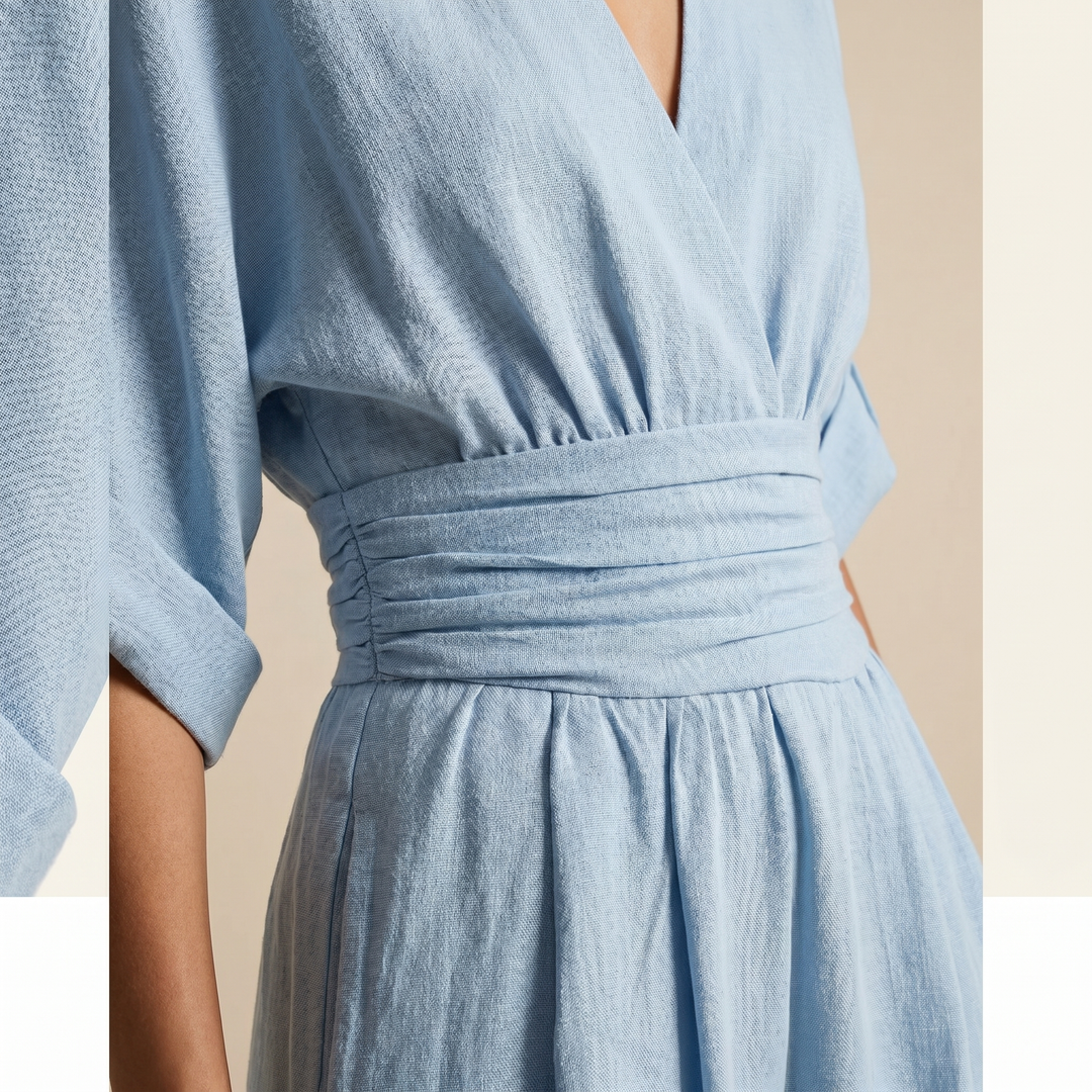 Mia | Mono Elegante de Cuello en V con Cintura Alta
