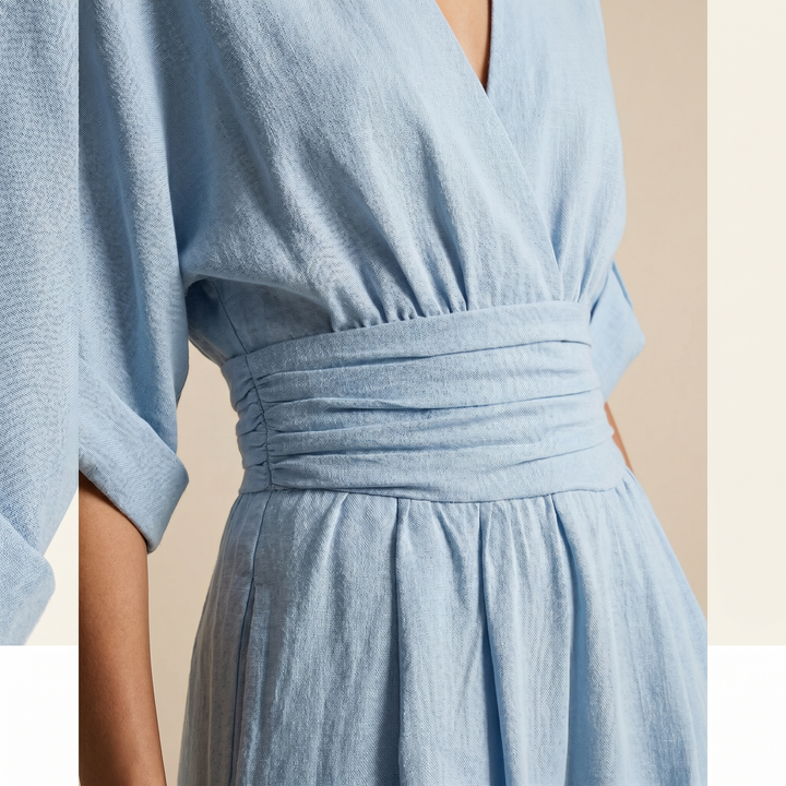 Mia | Mono Elegante de Cuello en V con Cintura Alta